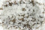 Keokuk Quartz Geode with Calcite Crystals (Half) - Missouri #215023-1